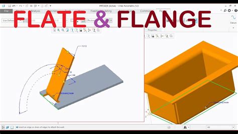 sheet metal in creo|flat vs flange in creo.